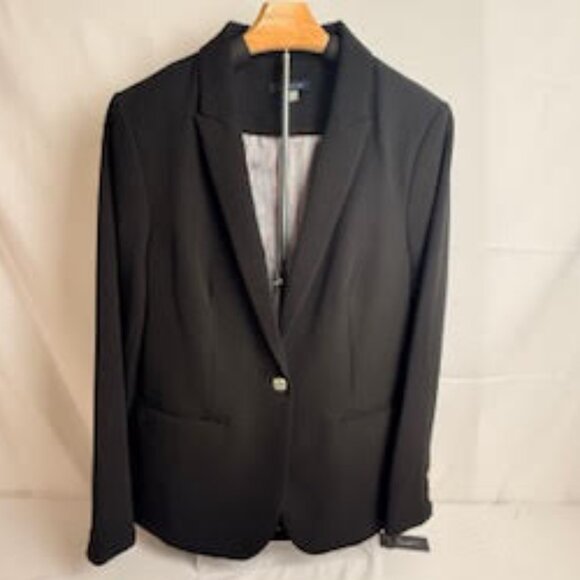 Tommy Hilfiger Black One-Button Blazer – Women’s Size 14 – Lined, Career Classic - Picture 2 of 10